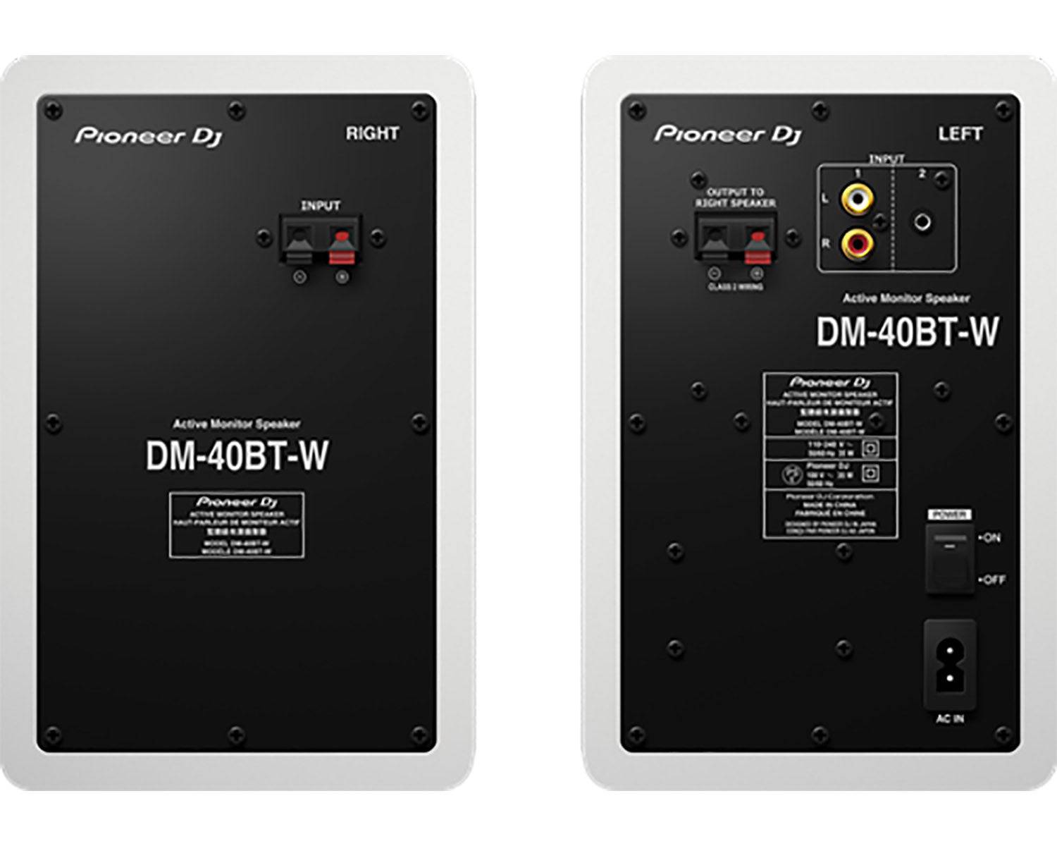 Pioneer DJ DM-40BT-W, 4-Inch Desktop Monitor Speakers With Wireless Bluetooth Control