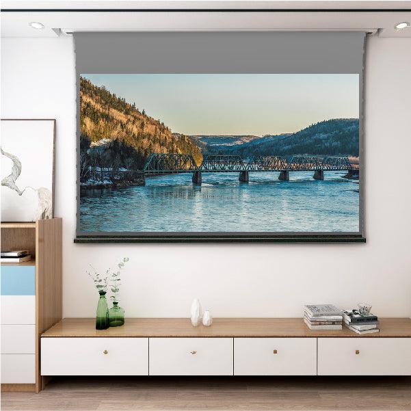 VIVIDSTORM ALR P Slimline Motorized Tension Obsidian Long Throw ALR Perforated Projector Screen