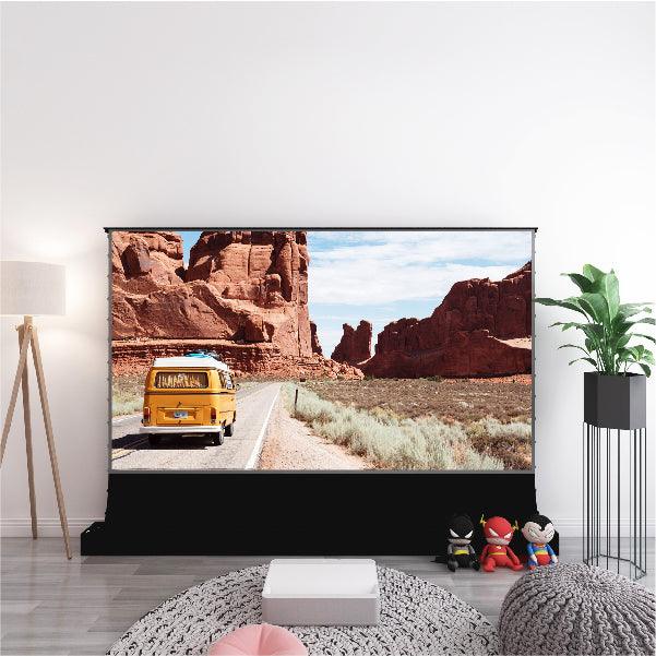 VIVIDSTORM S PRO P Motorized Tension Floor Rising UST ALR Perforated Projector screen