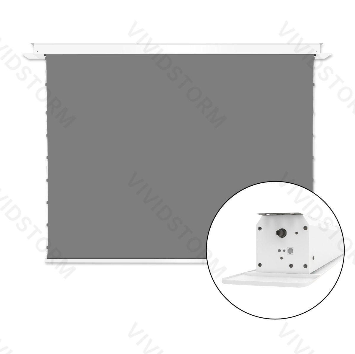 VIVIDSTORM PHANTOM  Recessed In-Ceiling Motorized Tension Obsidian Long Throw ALR Projector screen