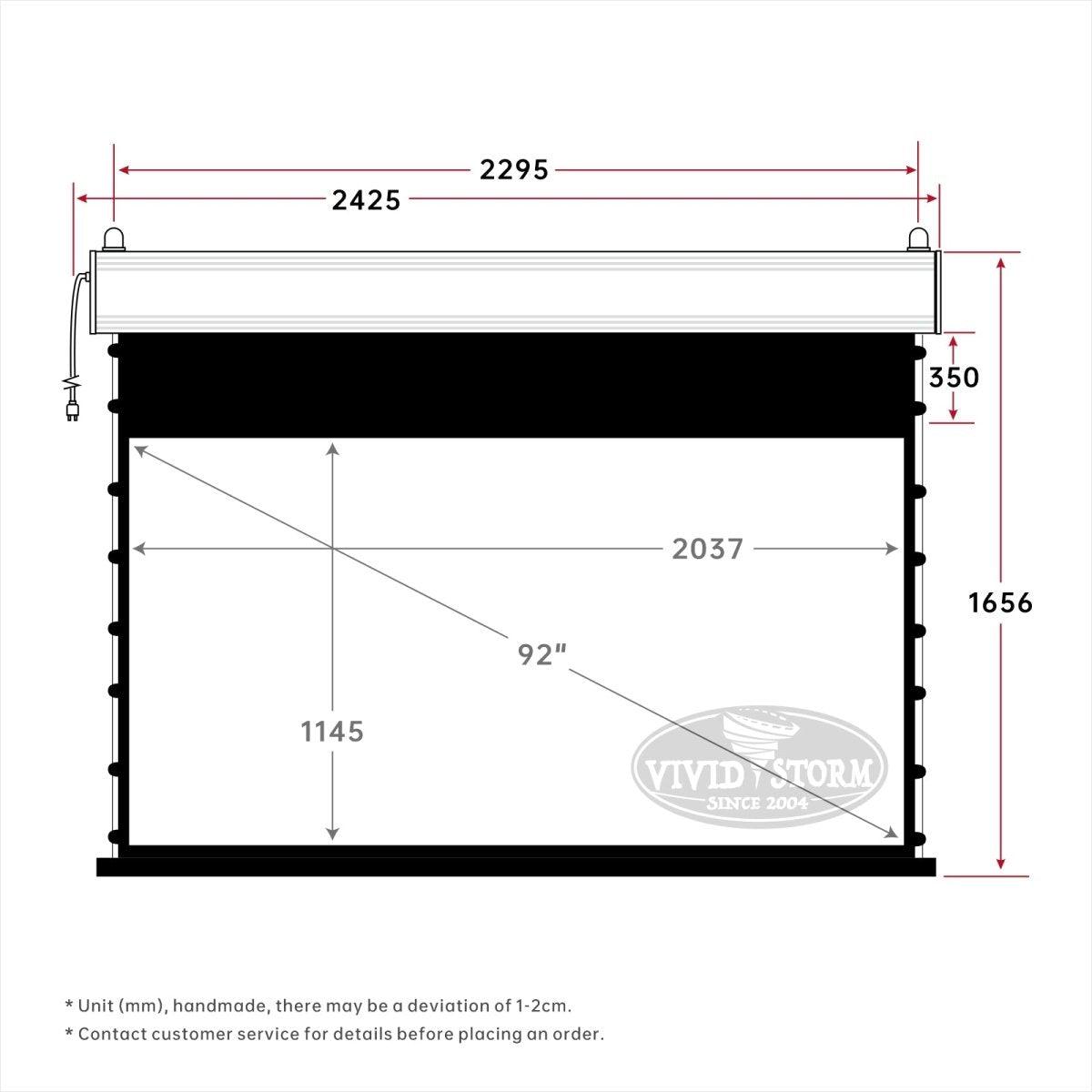 VIVIDSTORM White Cinema Slimline Motorized Tension Projector screen