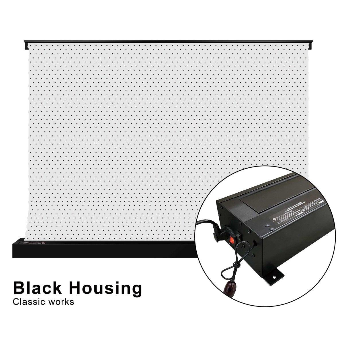 VIVIDSTORM S White Cinema Perforated Motorized Tension Floor Rising Projector screen