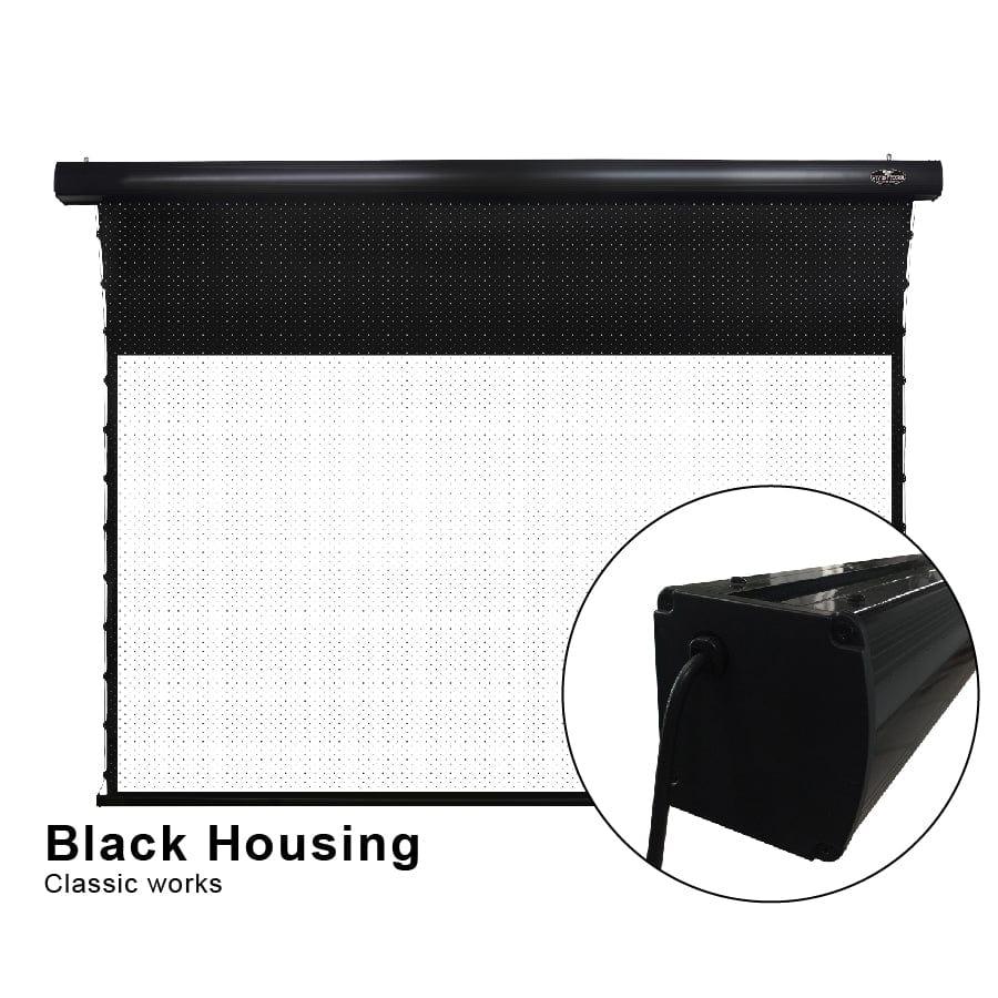 VIVIDSTORM White Cinema Perforated Slimline Motorized Tension Projector screen