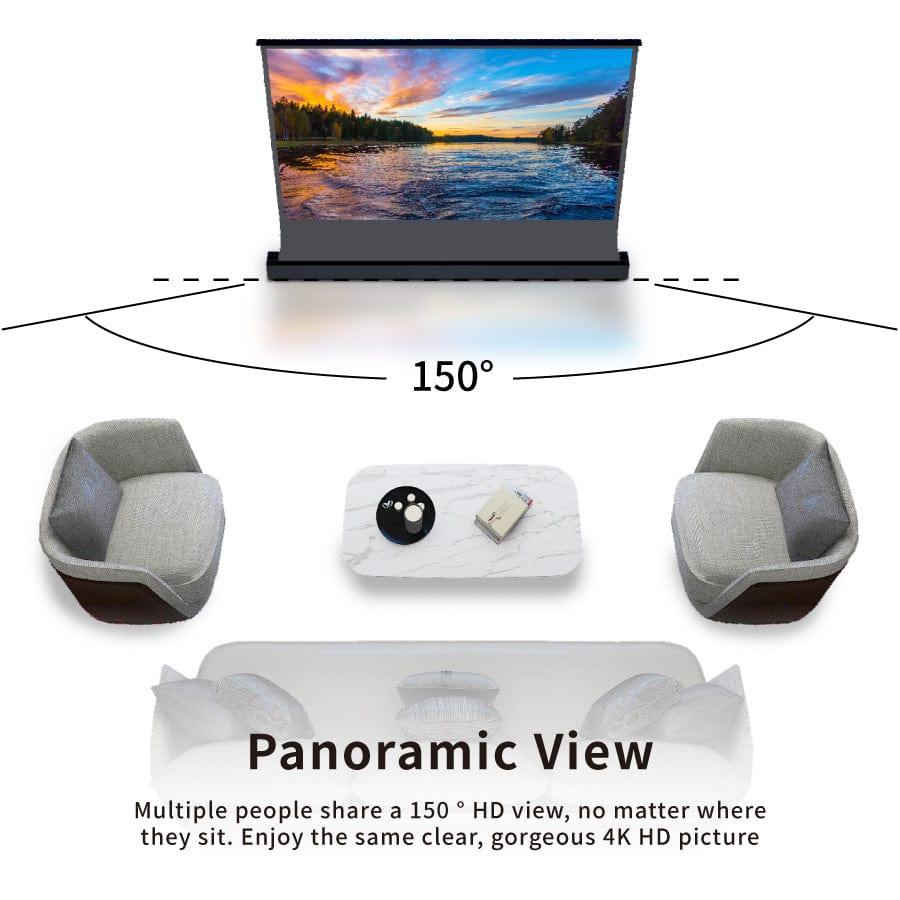 VIVIDSTORM S ALR P Motorized Tension Floor Rising Obsidian Long Throw ALR Perforated Projector screen