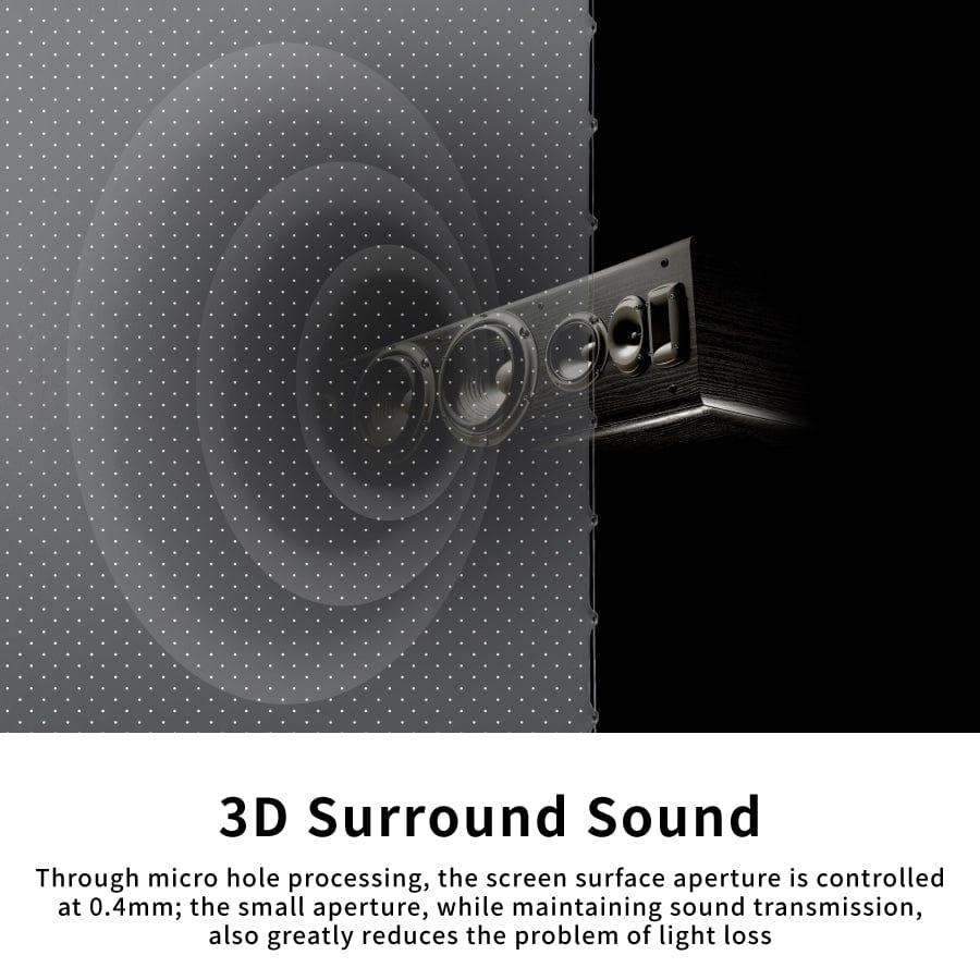 VIVIDSTORM S ALR P Motorized Tension Floor Rising Obsidian Long Throw ALR Perforated Projector screen