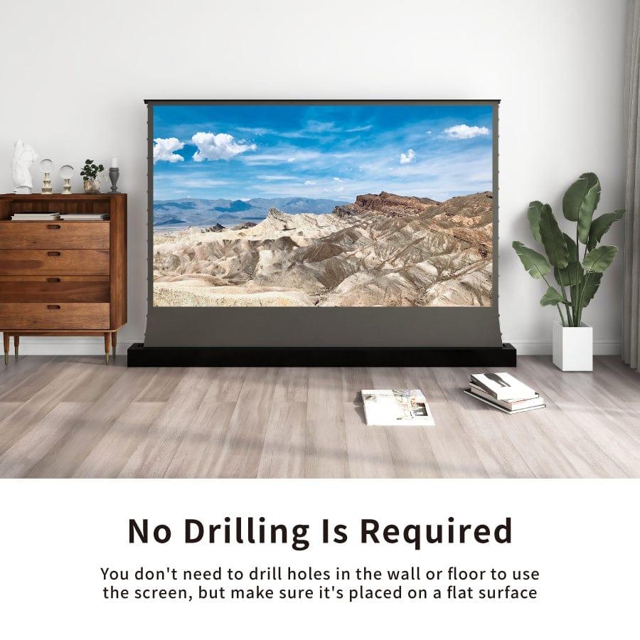VIVIDSTORM S ALR P Motorized Tension Floor Rising Obsidian Long Throw ALR Perforated Projector screen