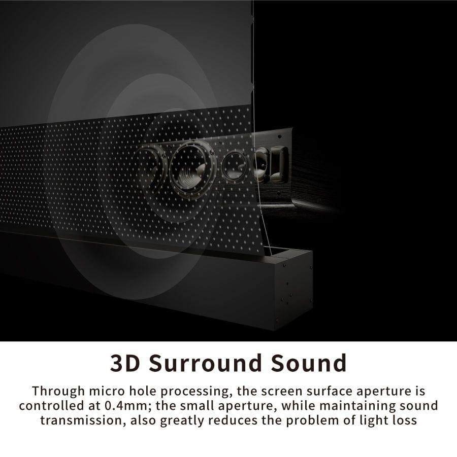 VIVIDSTORM S PRO P Motorized Tension Floor Rising UST ALR Perforated Projector screen