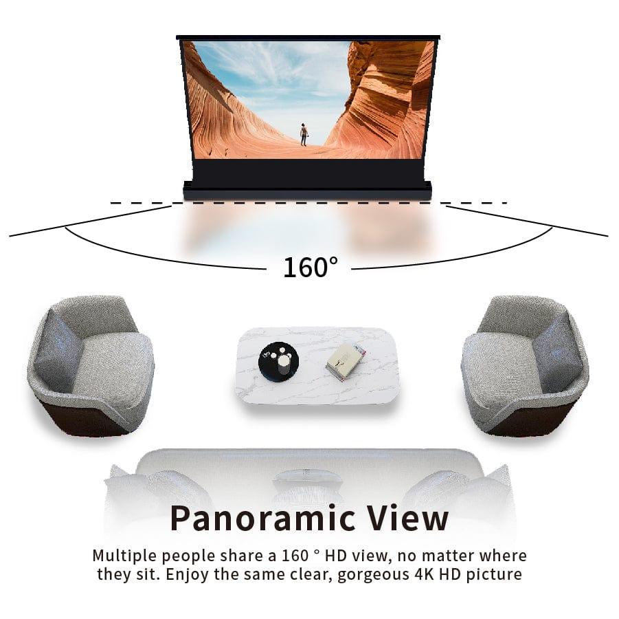 VIVIDSTORM S White Cinema Perforated Motorized Tension Floor Rising Projector screen